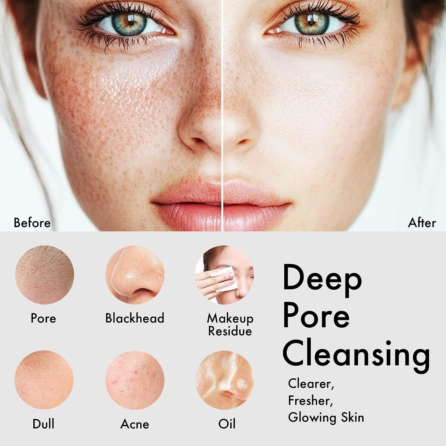 Electric Facial Cleansing Brush Rechargeable Waterproof Face Scrubber for Women