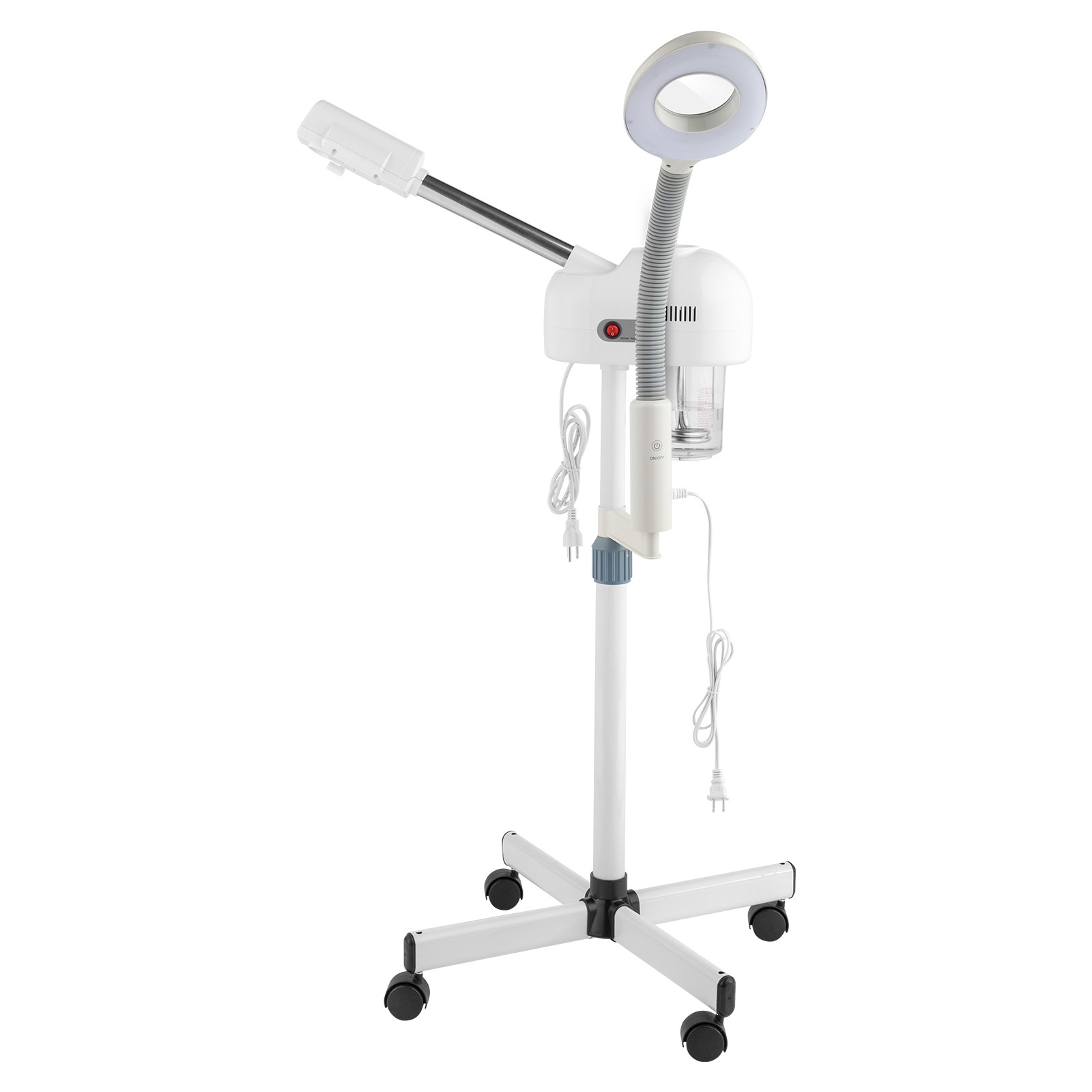 2 in1 Facial Steamer with 3x LED Magnifying Lamp Beauty Salon Face Spa Equipment