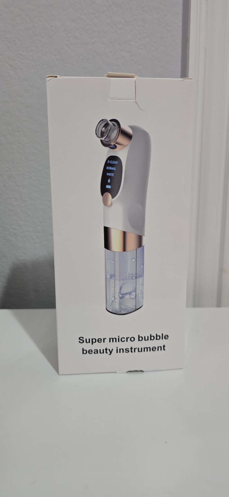 Super Micro Bubble Beauty Instrument Facial Massager Rechargeable 3-Speed White…