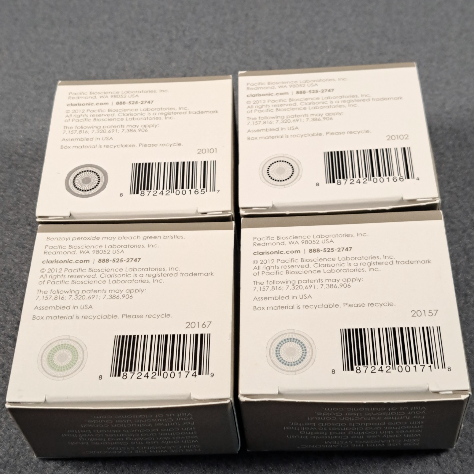 Lot Of 4 NEW Authentic Clarisonic Brush Heads