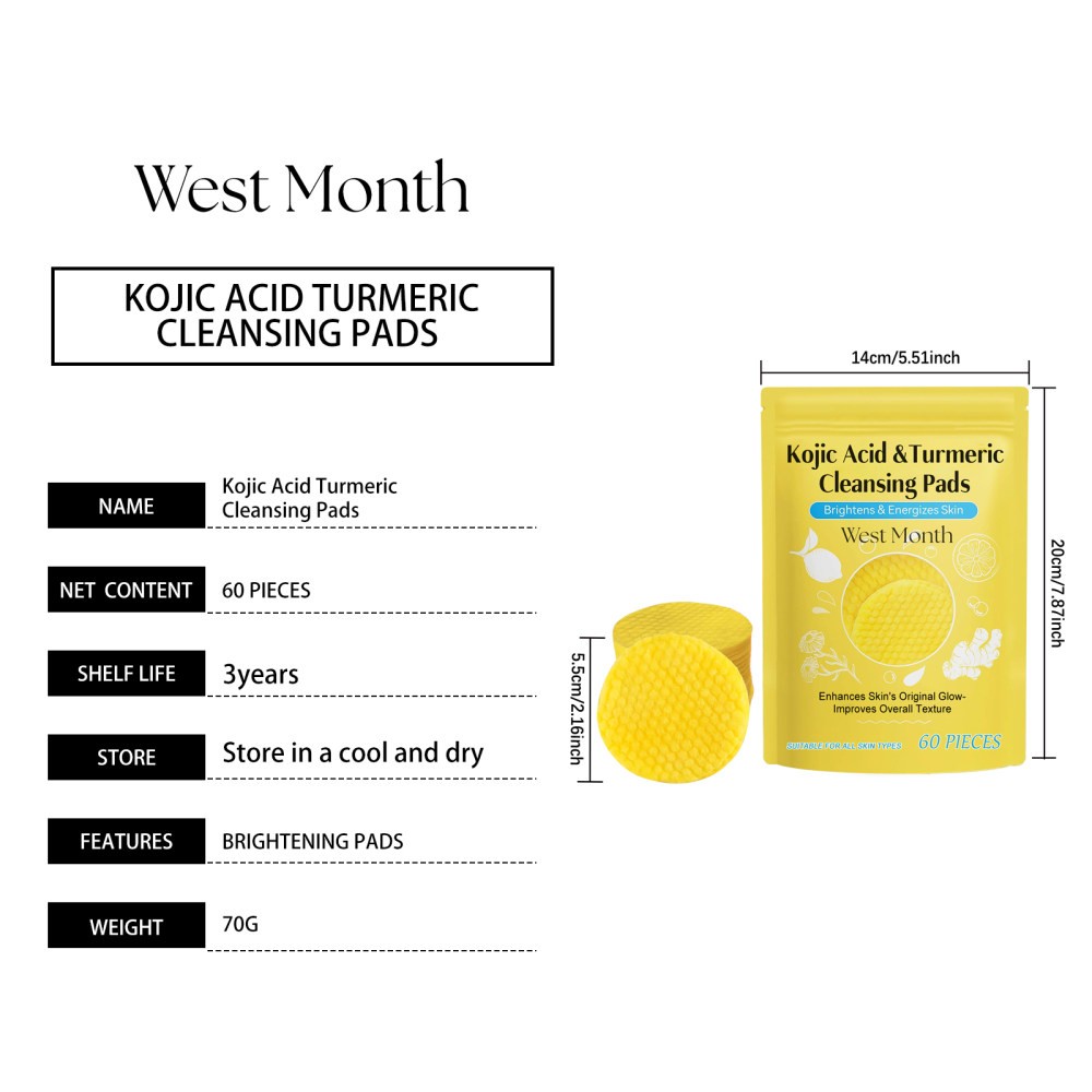 Turmeric Kojic Acid Cleaning Pad Brightening Cleaning ntle