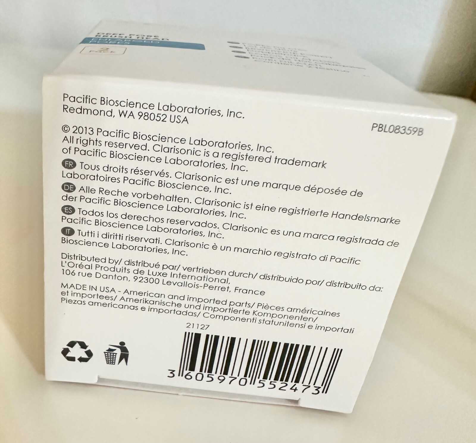 NEW IN BOX 2-Pack Clarisonic Deep Pore Brush Head Replacement Enlarged Pores