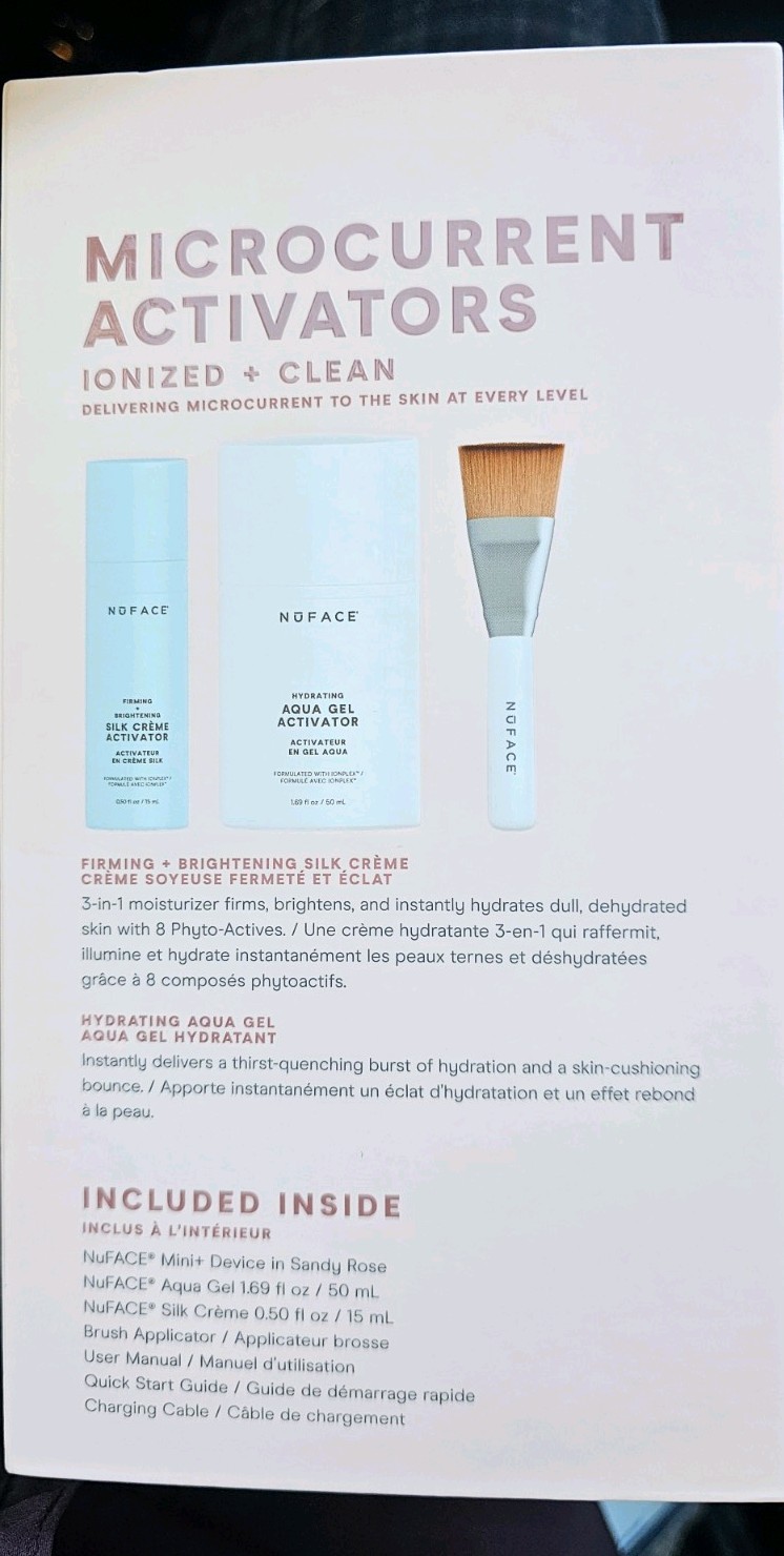 Nuface Petite facial Toning Device Kit W Creme, Gel Activators +Brush Msrp $250