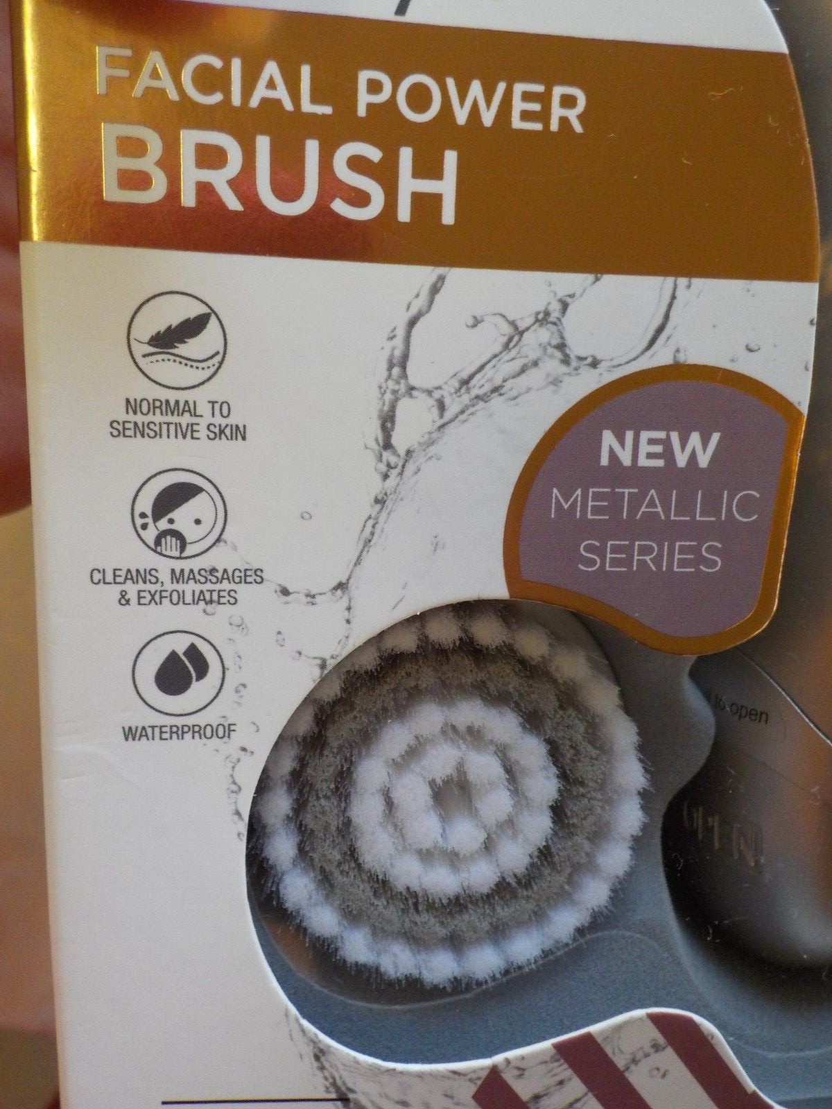 Vivitar Facial Power Brush NIB Metallic Series Rose Gold Waterproof Cordless AA