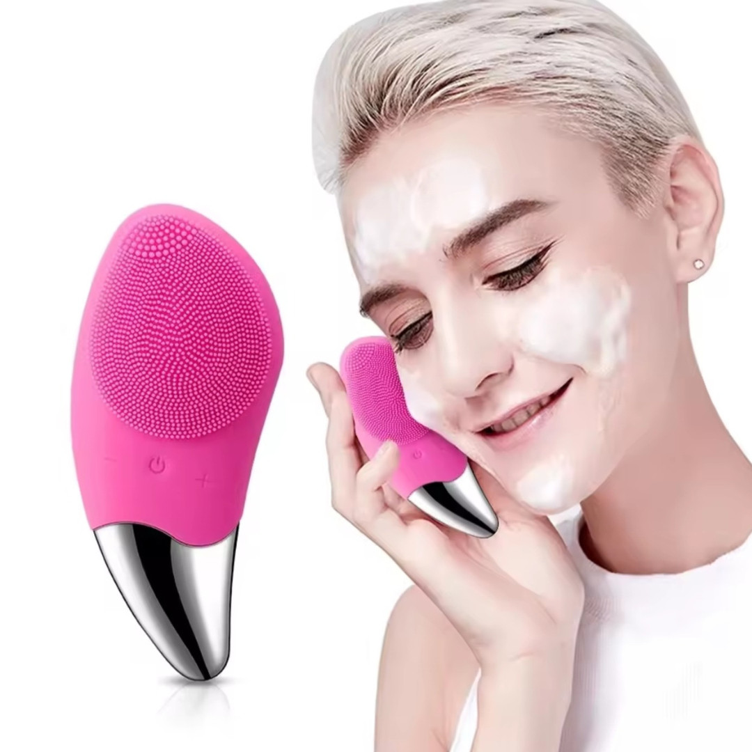 Silicone Electric Face Cleansing Brush, Massage Relaxation Tool