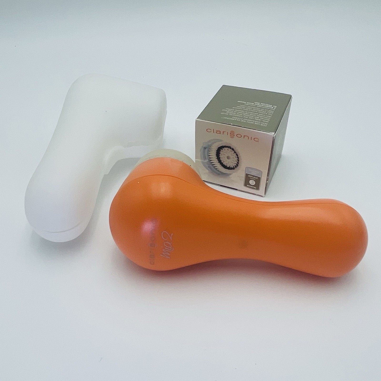 Clarisonic Mia 2 Facial Cleansing Brush Orange 1 Replacement w Case