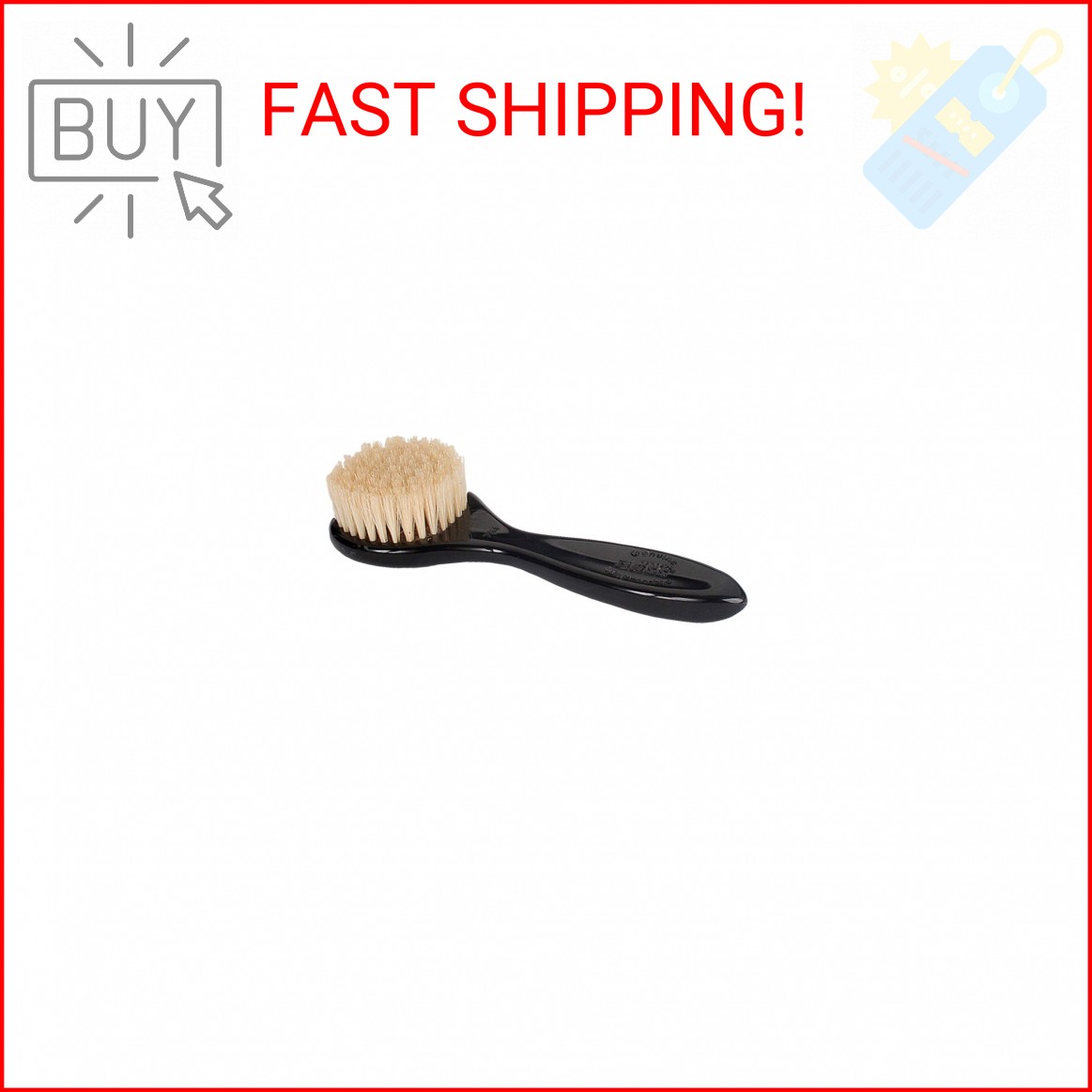 Hair Doc Esthetician Grade Facial Brush Natural Bristle Firm High Polish Acrylic