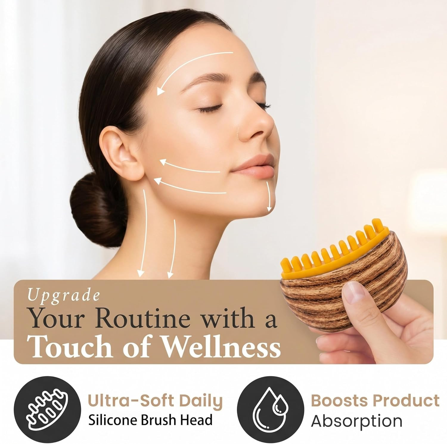 Lymphatic Drainage Massager, Contour Face Brush, Gua Sha Facial Tool, Body Br…