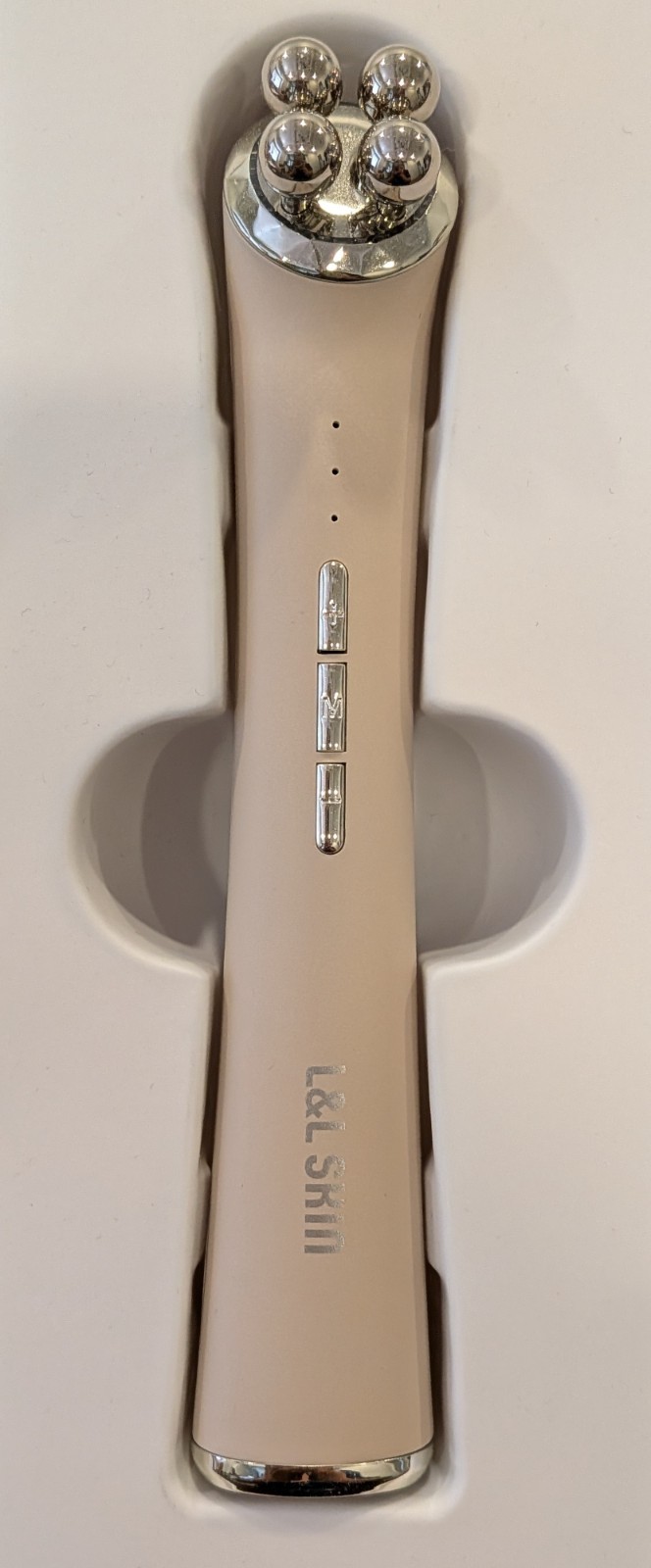 L&L Skin Lena Pro Eye Massage Wand EMS RF Red Light Complete Set Used Excellent