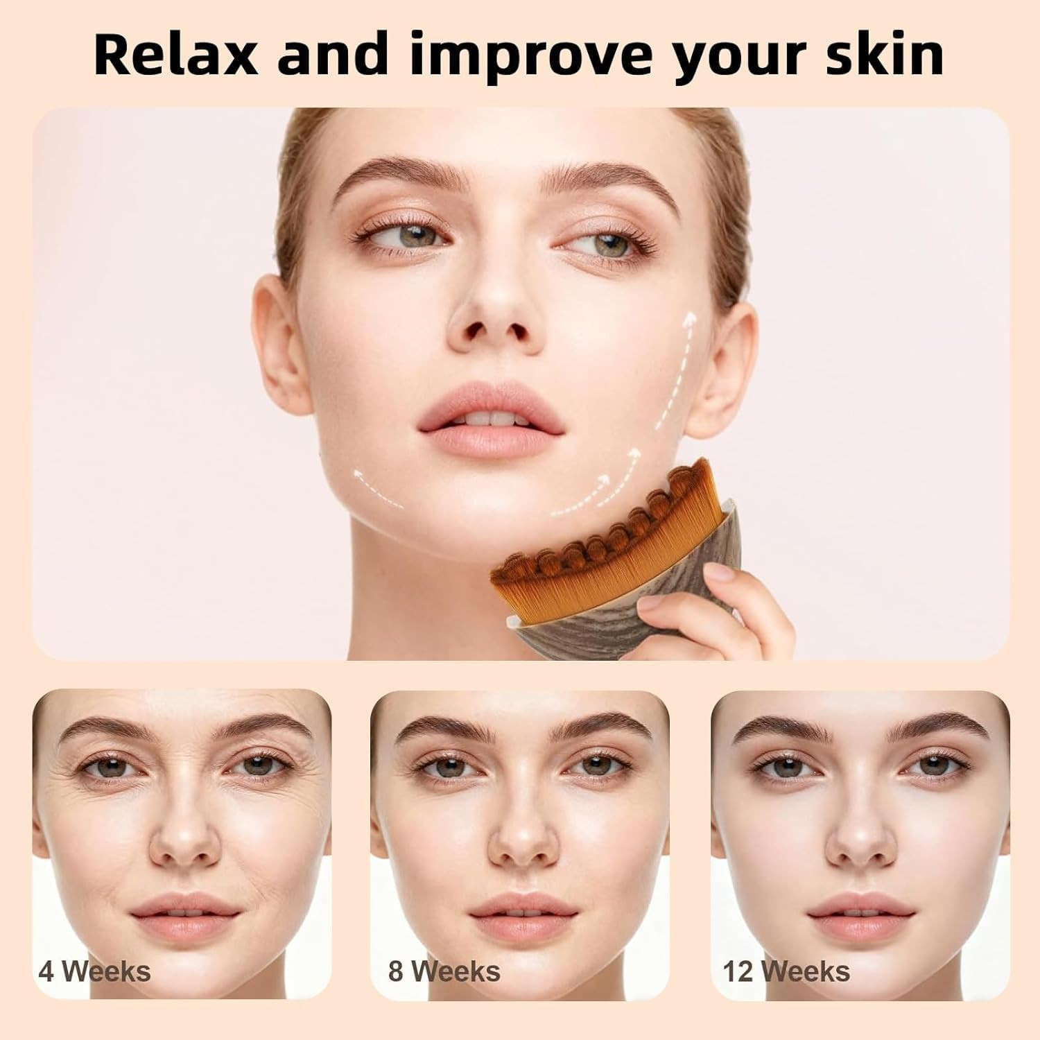 2 PCS Lymphatic Contour Face Brush for Sculpting – Anti-Puffiness, Detox & Li…