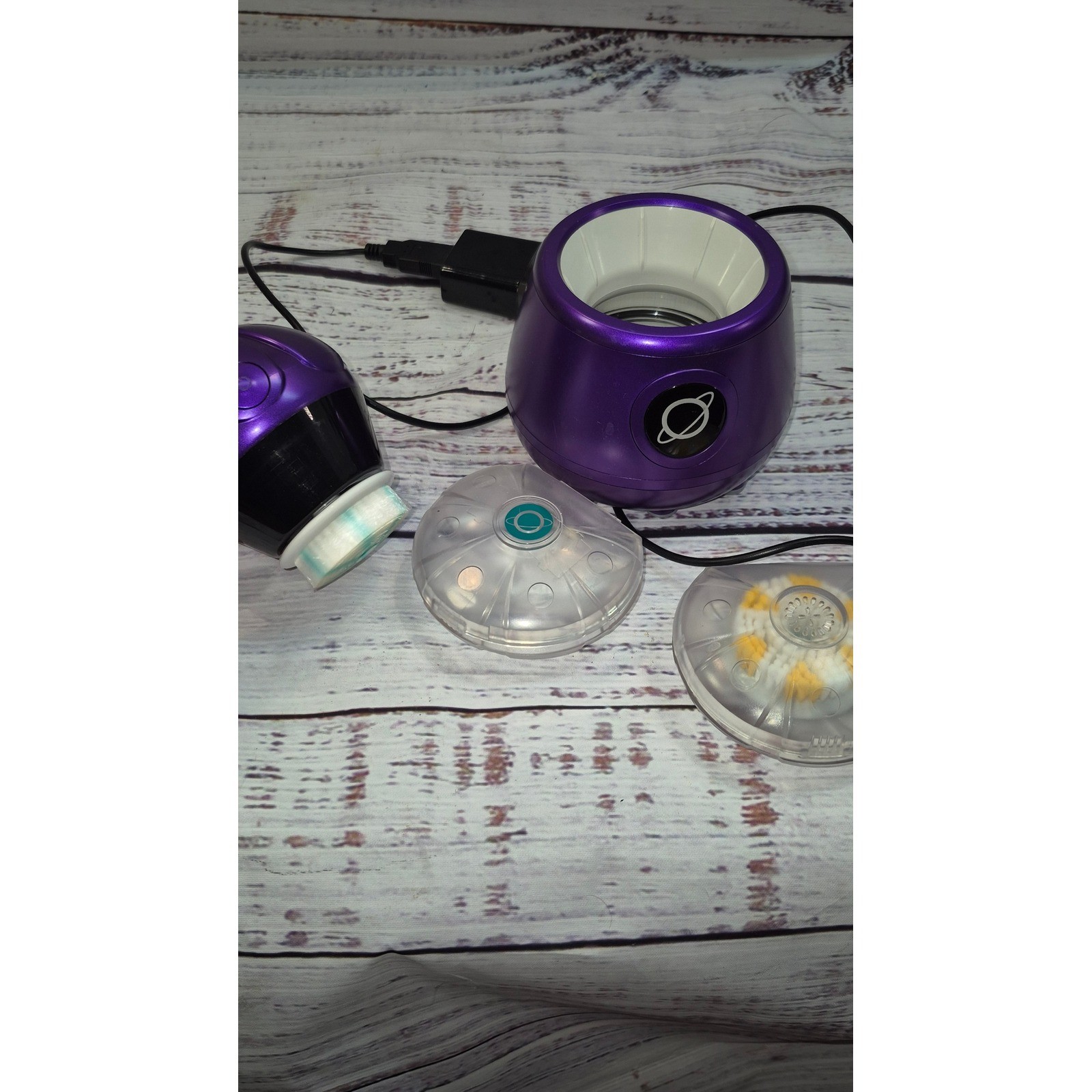 TAO Clean Purple Orbital Facial Brush Kit w/ 2 Brushes Self-Sanitizing TESTED