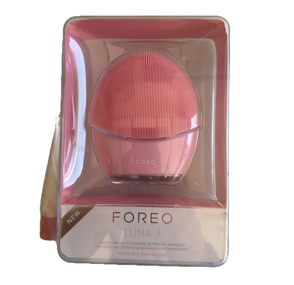 FOREO LUNA 3 Smart Facial Cleansing Massager Normal Skin Pink New Factory Sealed