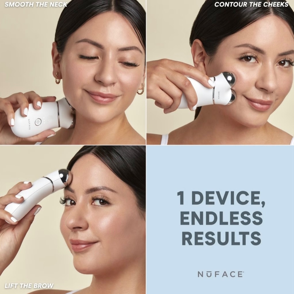 NuFACE Trinity+ Facial Toning Firming Lifting Device Kit w Super Peptide Booster
