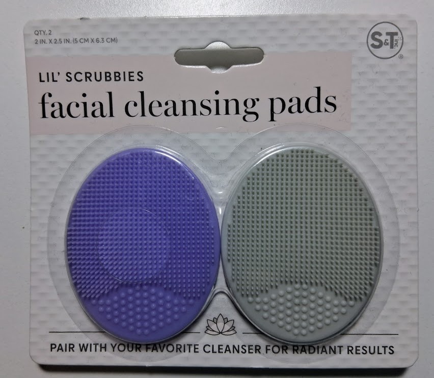 Lil’ Scrubbies 2 FACIAL CLEANSING PADS Purple Gray Deep Cleanse Travel NEW