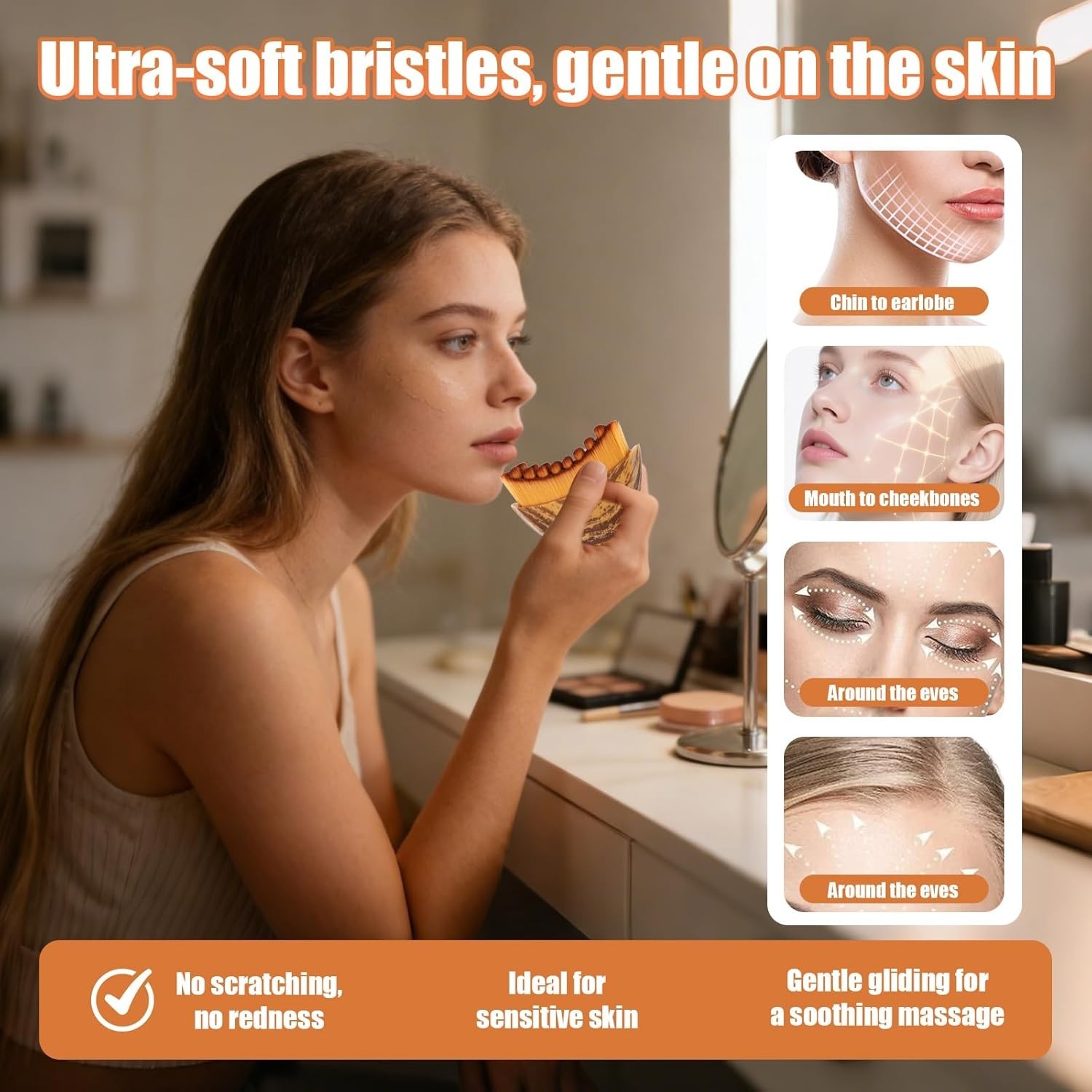 Face Slimming Massager – Lymphatic Brush for Jawline & Double Chin