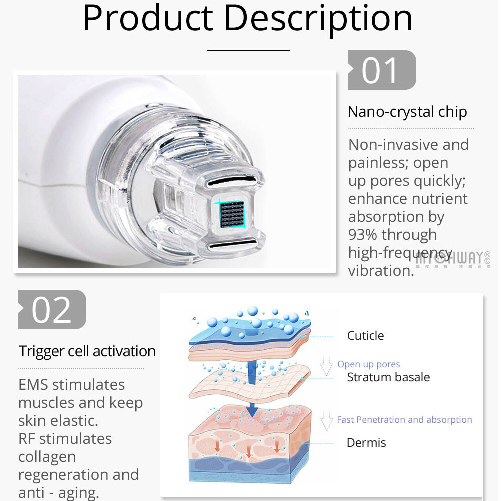 Used EMS Meso Injector No Needle Skin Wrinkle Removal Machine RF Mesotherapy Gun