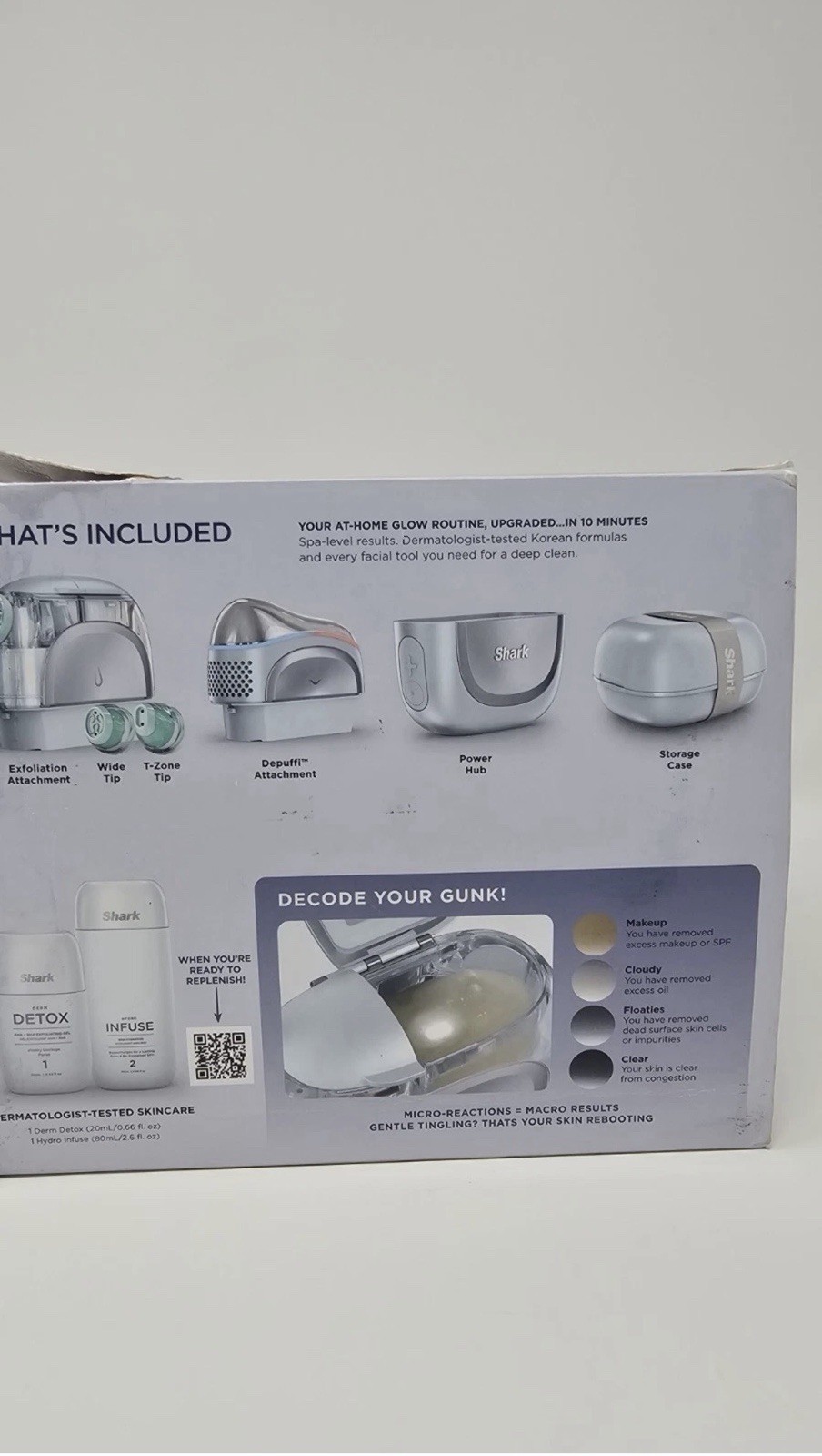 Shark FacialPro Glow at-Home Facial System with DePuffi Hot & Cold – Blue