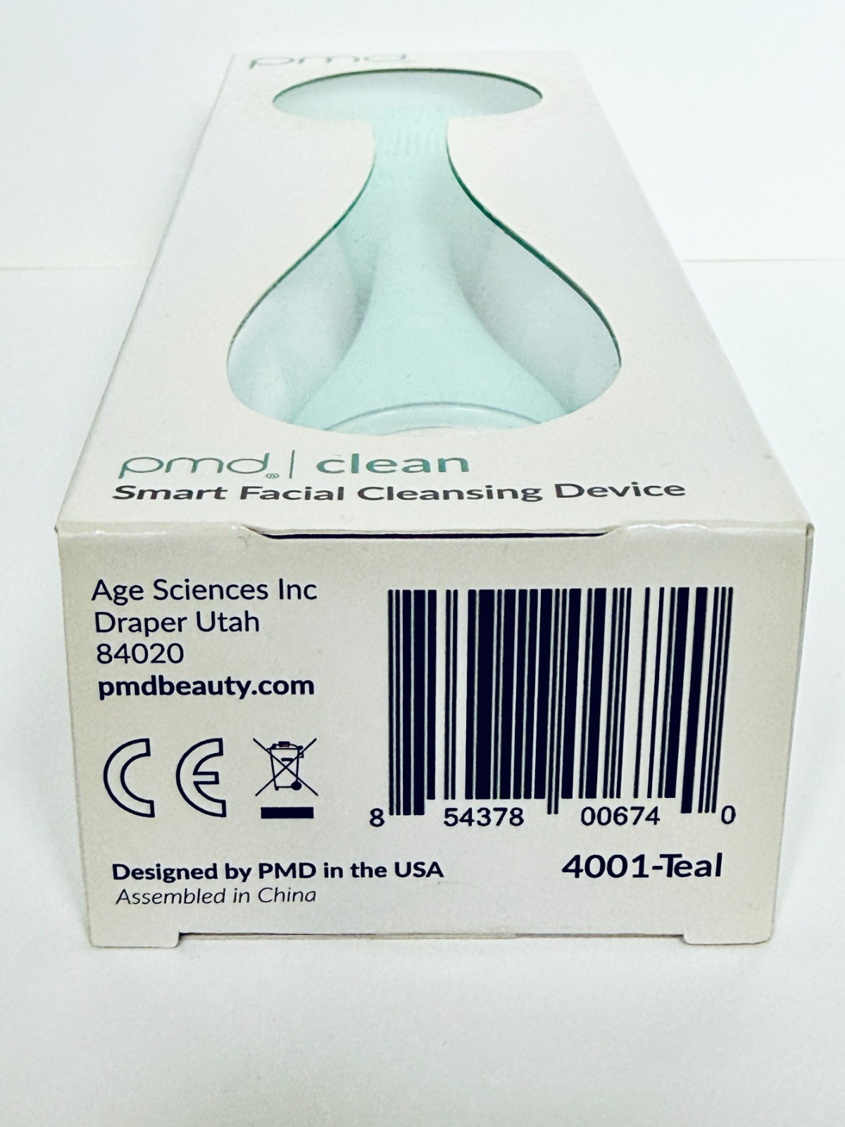 PMD Clean Smart Facial Cleansing Device with Silicone Brush – Teal