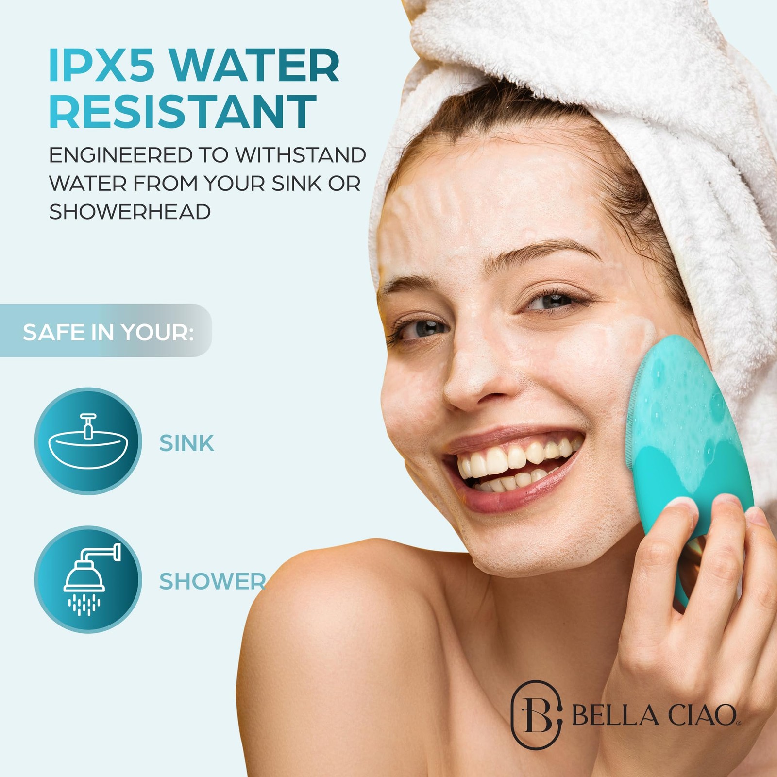 12-Speed Gentle -Cleansing Brush, Rechargeable Silicone Scrubber, Deep-Cleani…