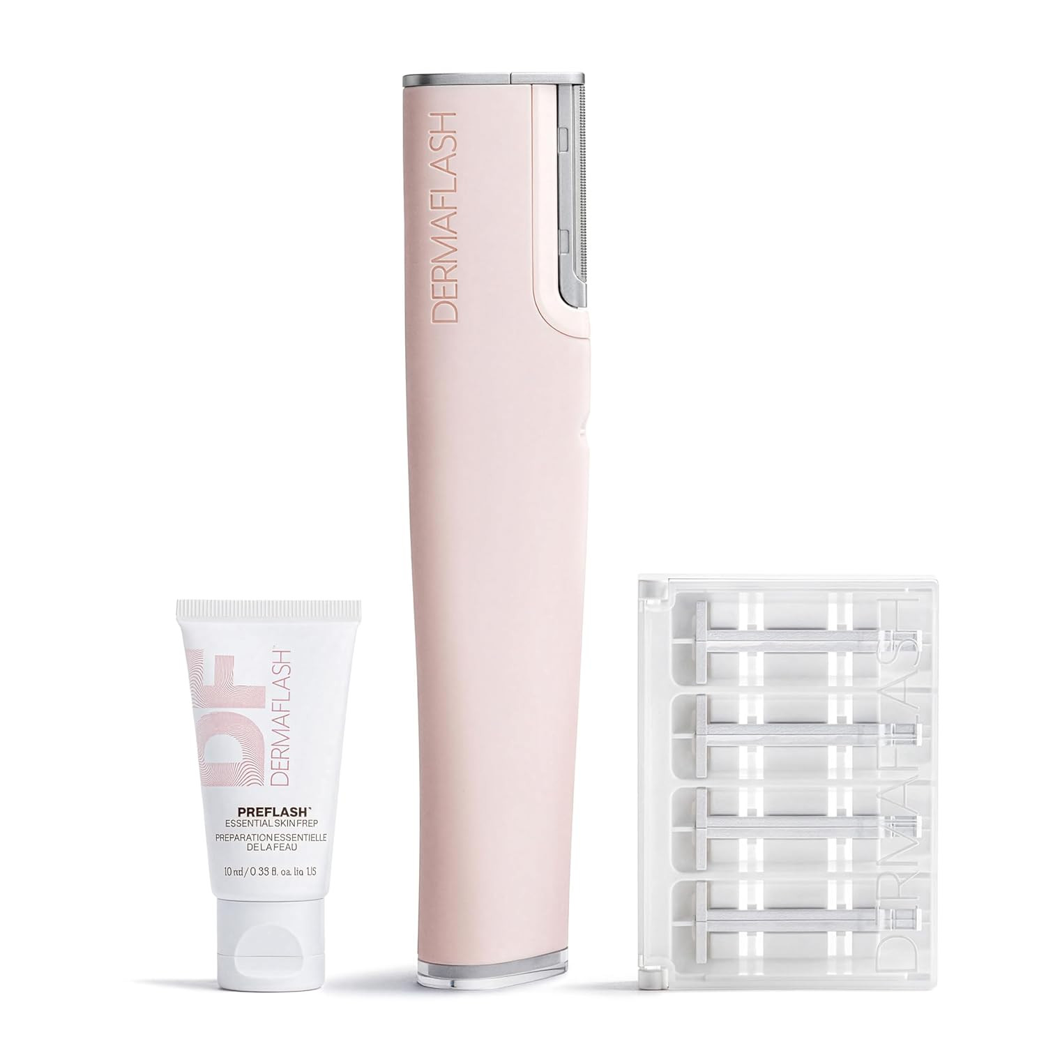 DERMAFLASH LUXE+ Sonic Dermaplaning Tool for Face Peach Fuzz Removal, Anti-Aging