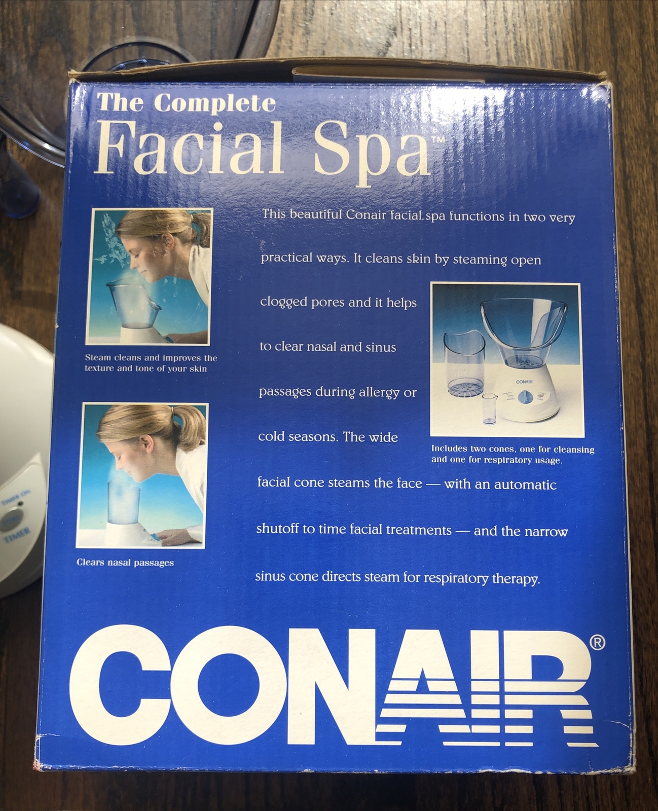 Conair Complete Facial Spa Blue White Steam Sinus Model 3702