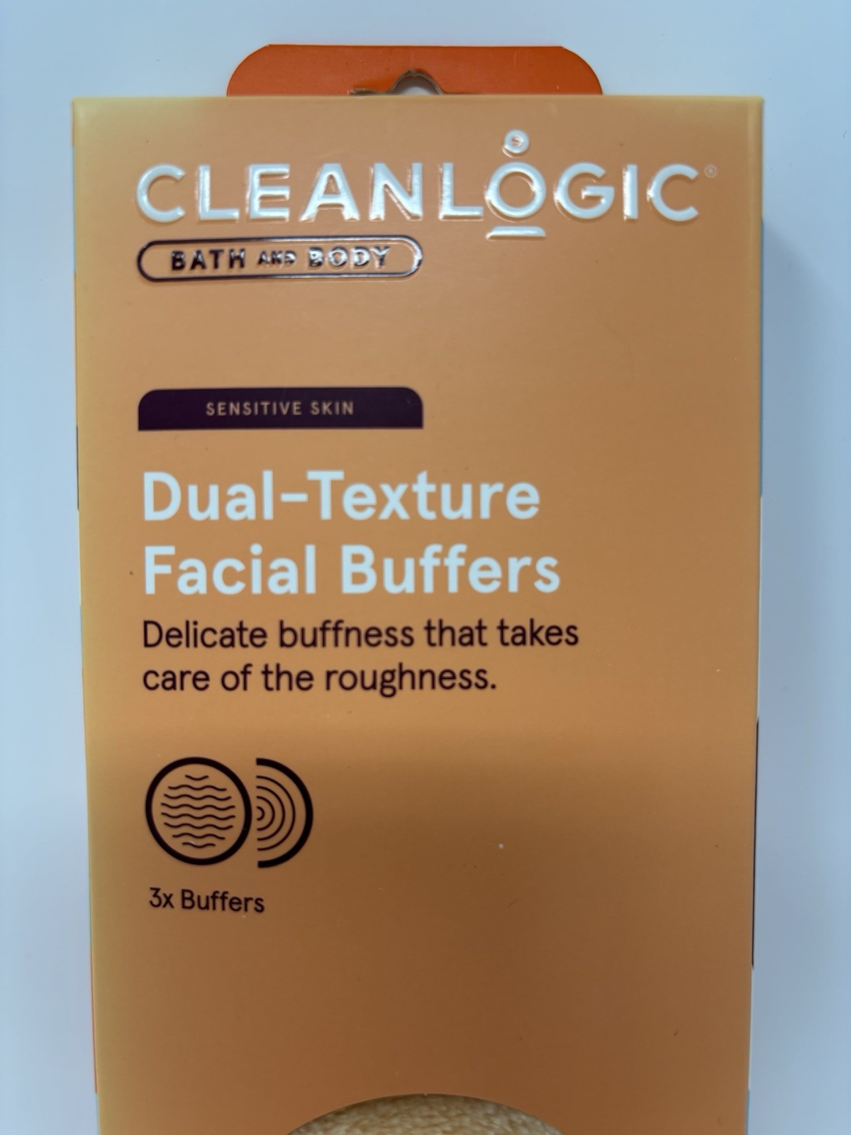 Cleanlogic Dual Texture Facial Buffers 3 Count Exfoliating Face Pads New