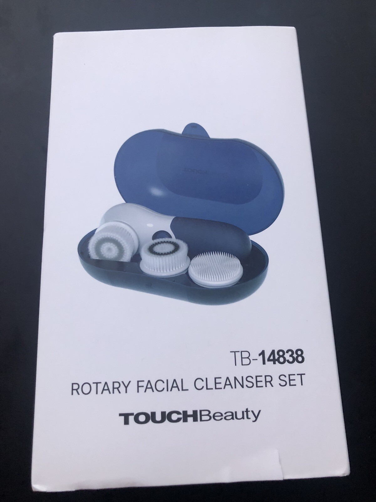 TouchBeauty & Health TB-14838 Rotary Facial Cleanser Set with Case & 3 Brushes