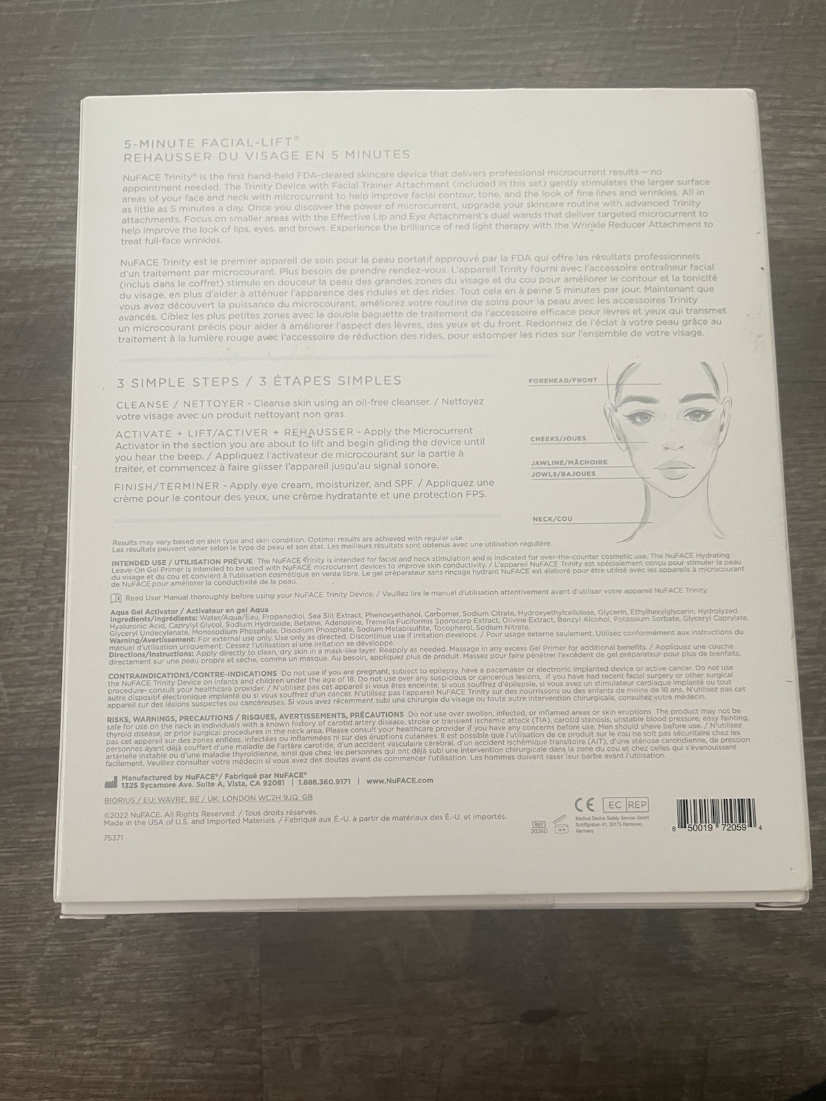 Nuface Trinity Advanced Facial Toning Device Tone Lift And Contour Anti Aging