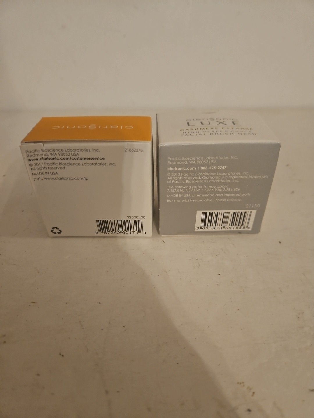 2 Clarisonic Replacement Brush Heads–Luxe Cashmere & Acne Cleansing Brush