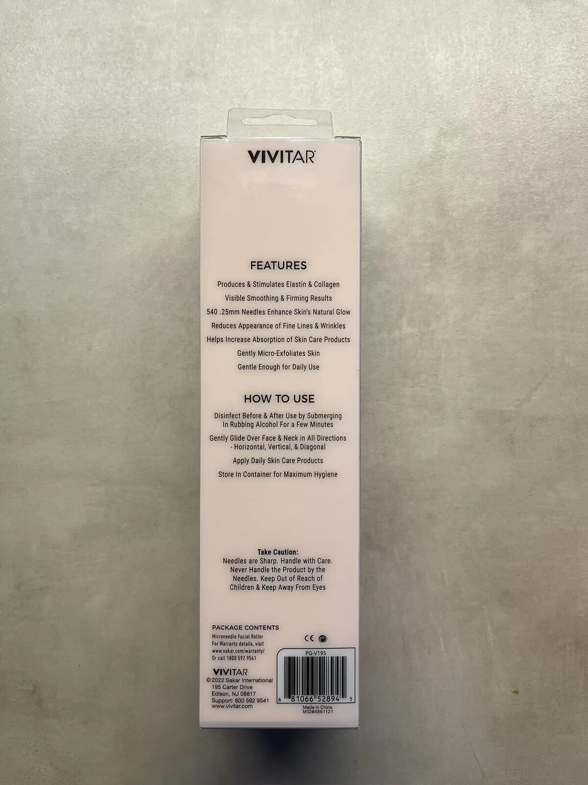 new Vivitar Simply Beautiful Microneedle Facial Roller .25mm Needles