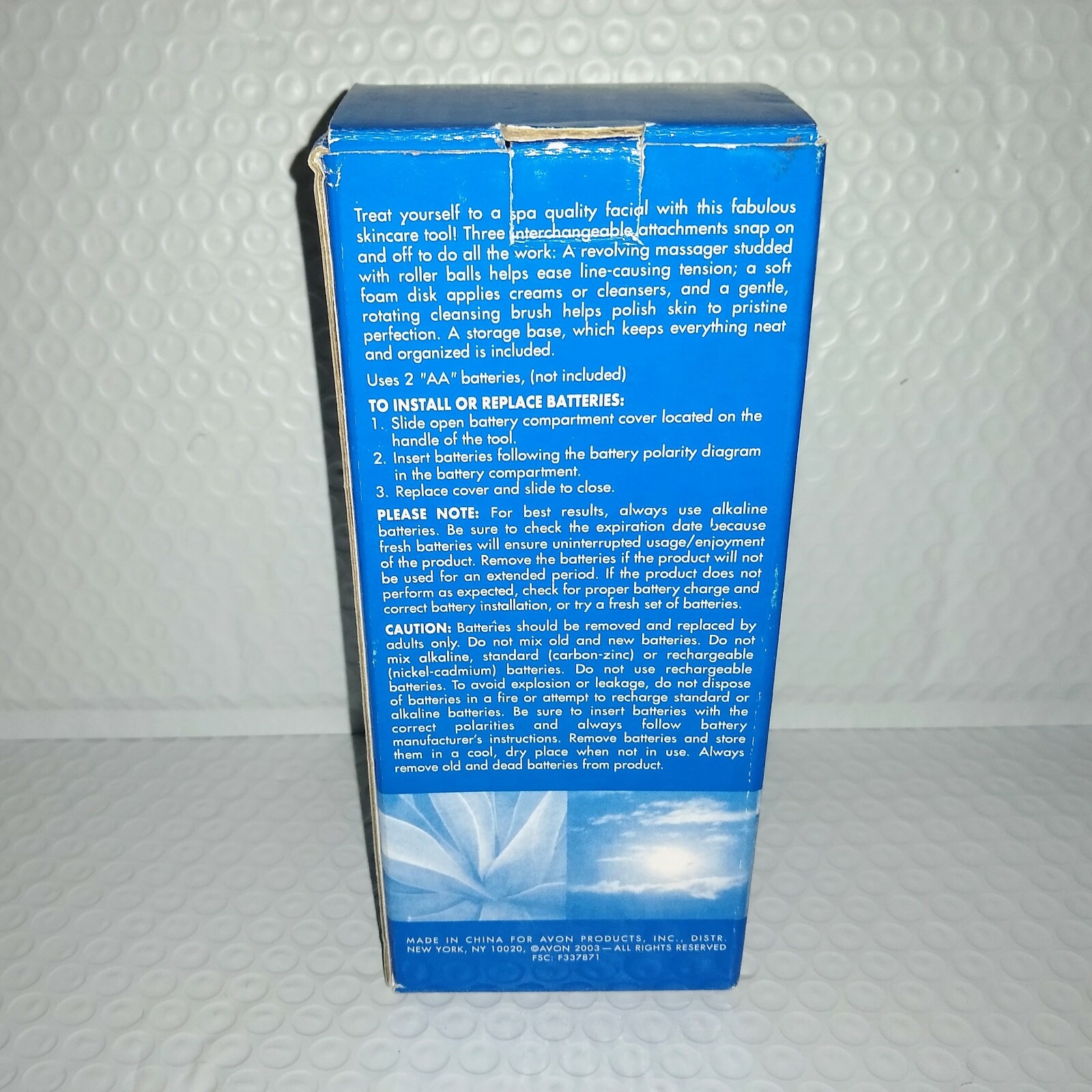 Avon Wellness HOME FACIAL SPA SET 2003 New Still Sealed 3 Attachmernts