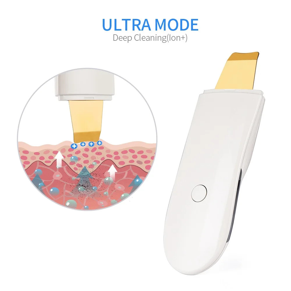 Ultrasonic Facial Spatula 24kHz – Pore Cleaner & Blackhead Remover Tool
