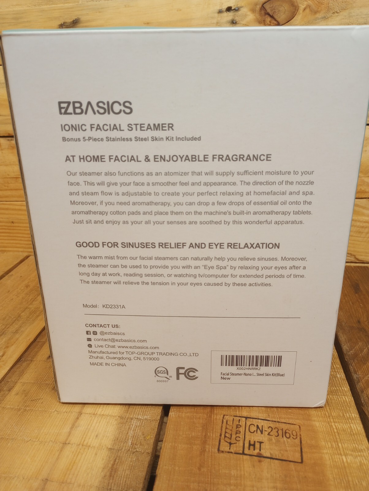 Nano Ionic Face Steamer for Home Facial Spa Moisture Humidifier Open Box