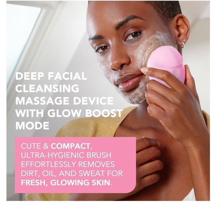 FOREO Luna Mini 3 Premium Facial Cleansing Brush Pearl Pink bundle NEW