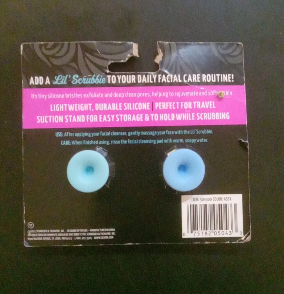 Lil’ Scrubbies -Facial Cleansing Pads -2ct.-Blue & Teal -NewSealed