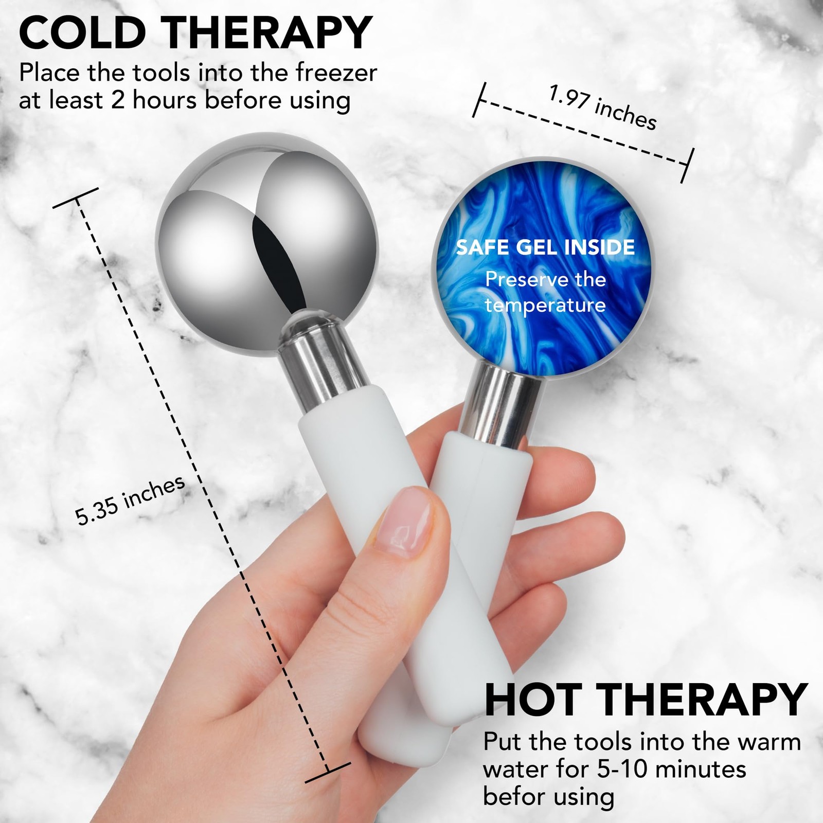 Floraison Unbreakable Stainless Steel Magic Cooling 2 Count (Pack of 1)