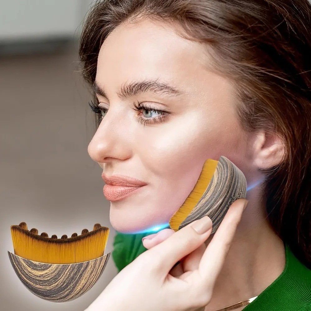 New Lymphatic Contour Face Brush, Dry Brushing Face Brush, Lymphatic Drainage