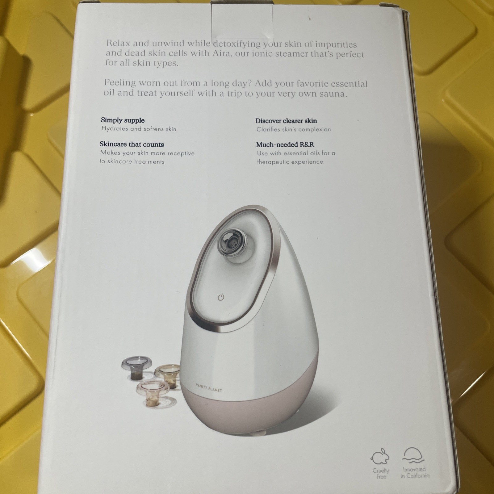 Vanity Planet Aira Ionic Facial Steamer Rose Gold Edition