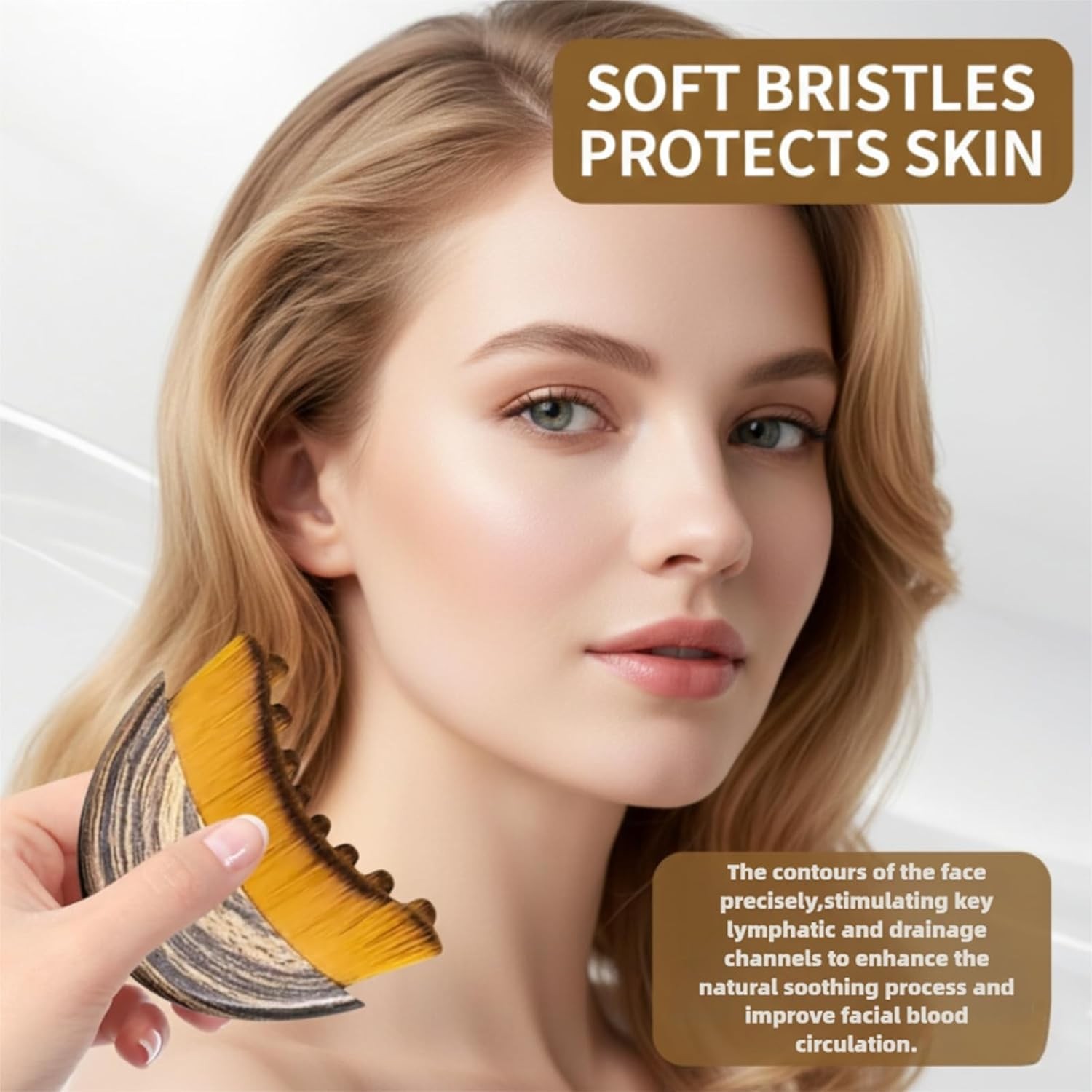 Lymphatic Contour Face Brush Sculpting Anti Puffiness Detox Lift Skin Glow