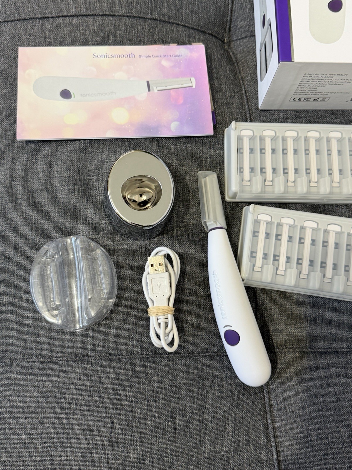 Michael Todd Beauty Sonicsmooth Pro+ Sonic Dermaplaning System – Color Purple