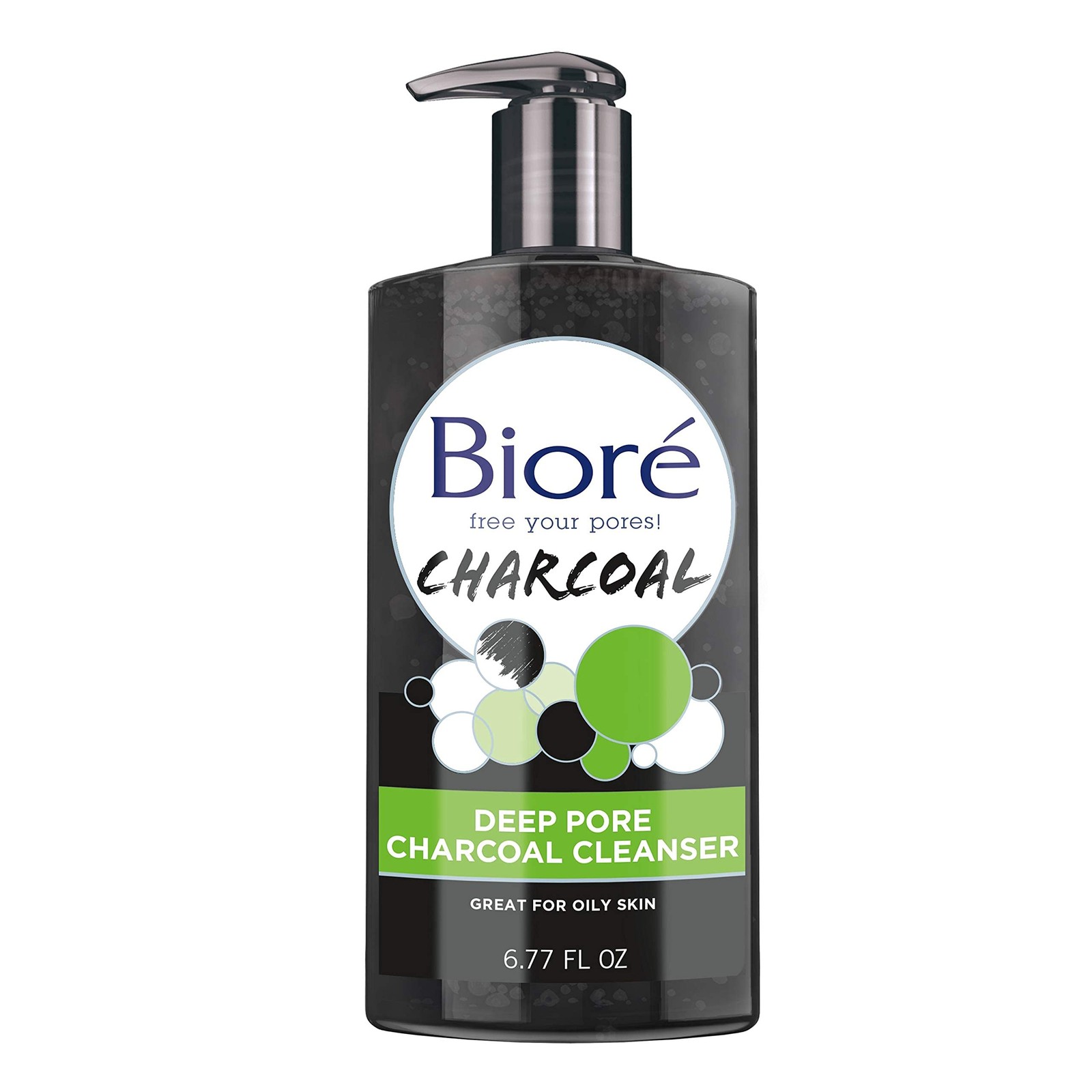 Bioré Deep Pore Charcoal Face Wash, Facial Cleanser 6.77 Fl Oz (Pack of 1)