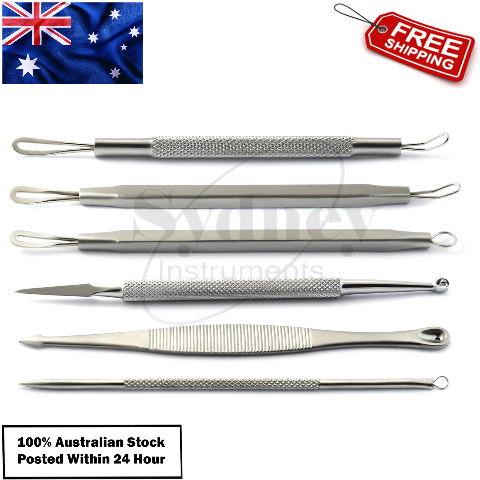 Blackhead Whitehead Pimple Comedone Extractor Remover Popper Acne Blemish Tools