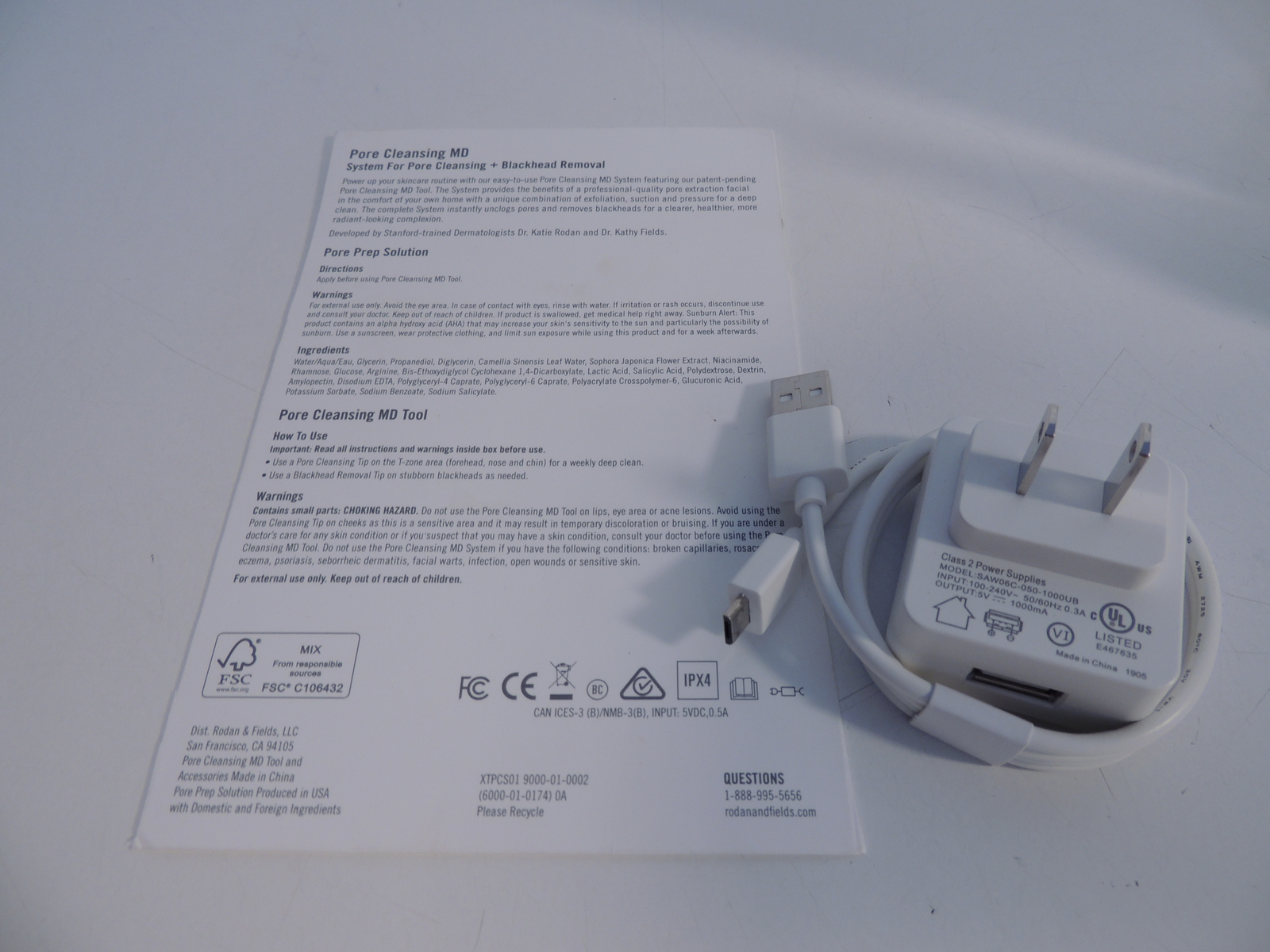 Rodan and Fields Pore Cleansing MD System Blackhead Removal Used Once New Tips