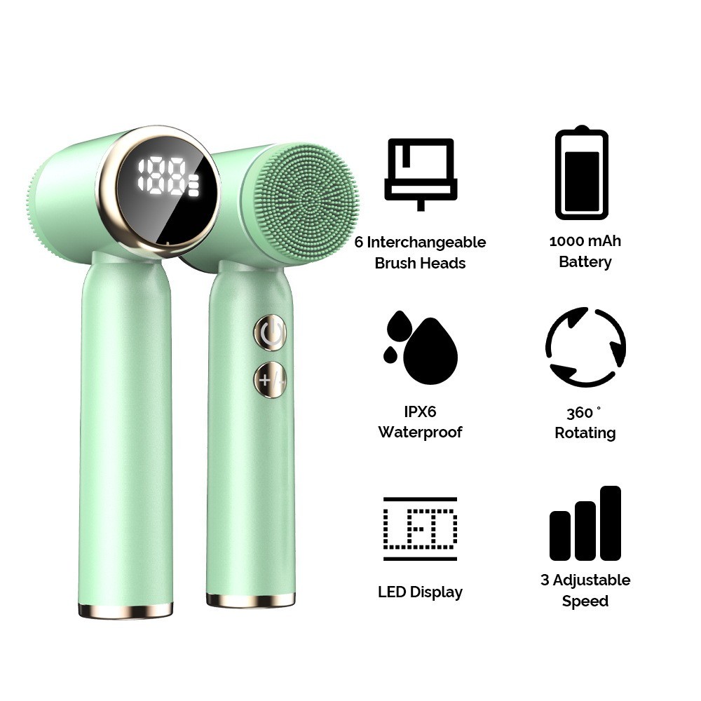 Multi-Functional Facial Cleaning Brush ABS Stainless Waterproof Pore Cleaner