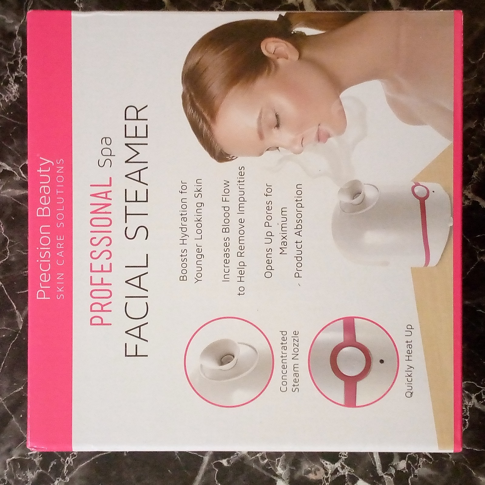 Facial Steamer Professional Spa Face Steamer Skin Care Pores Hydration White NEW