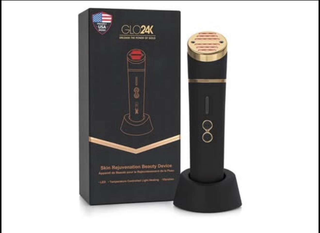 GLO24K Red Light Beauty Device for Face & Neck – 3-in-1 Facial