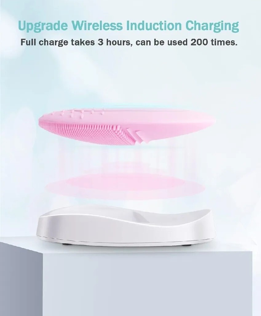 EZBASICS Sonic Facial Cleansing Brush Made with Ultra Hygienic Soft Silicone,…