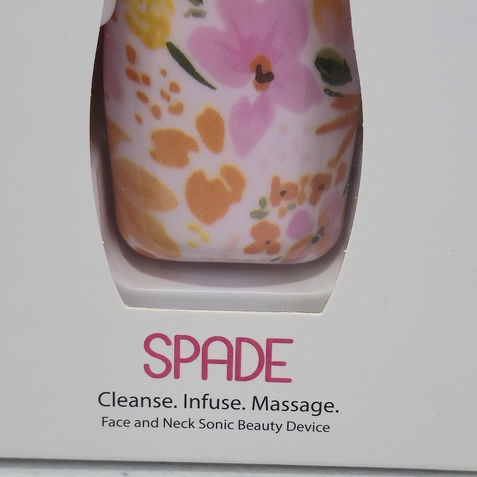 Pop Sonic Spade Face & Neck Sonic Beauty Device (NEW) Floral Design