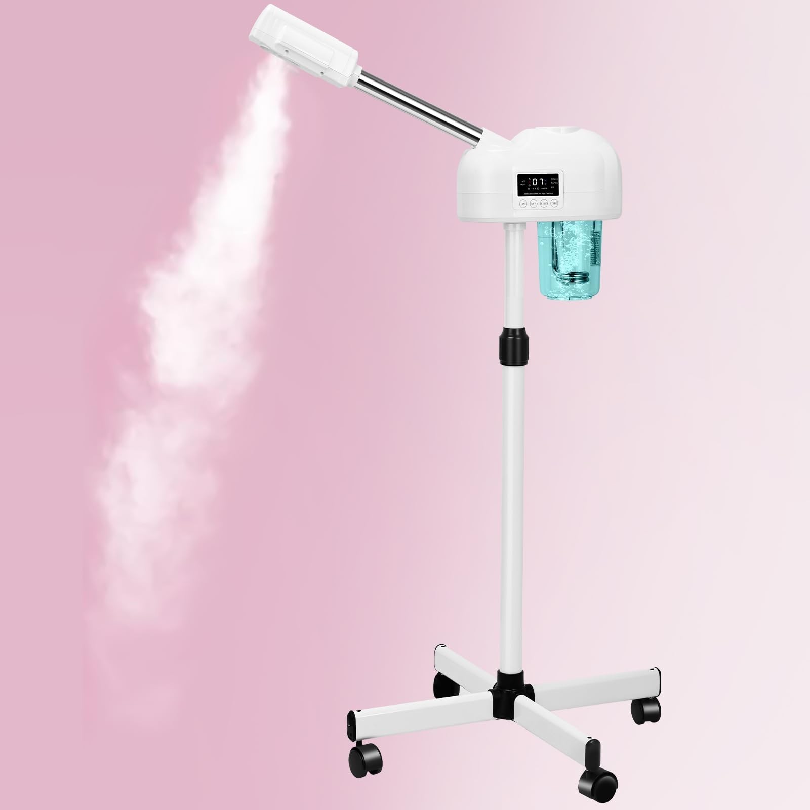 Professional Facial Steamer, Nano Ionic Hot Mist Spray, Stand Facial Steamer …