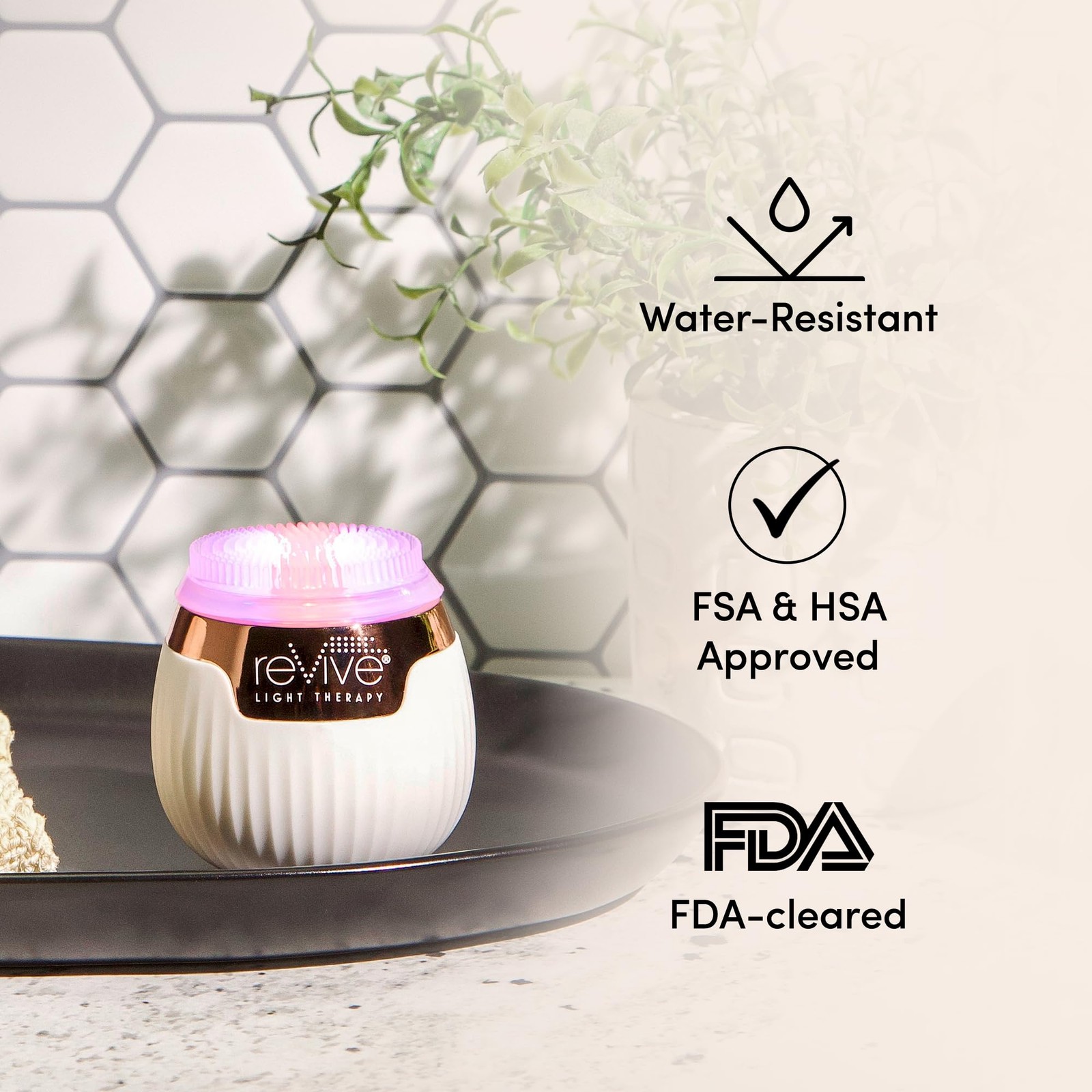 Lux Collection Soniqué Mini, Rechargeable Sonic Face Cleanser Brush with Medi…